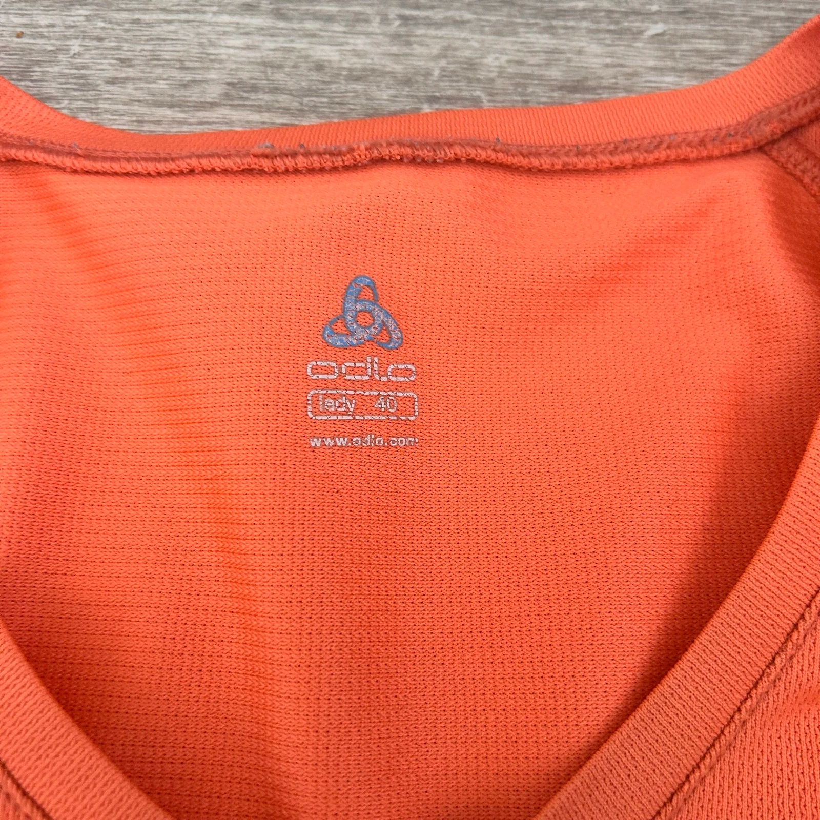 Odlo Camiseta deportiva con escote en V Naranja – Talla 40 (Muy usada) – photo 11